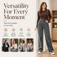 ❄️ Cozy Denim, Flattering Flow | Women's Warm-Lined Wide-Leg Jeans