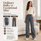 ❄️ Cozy Denim, Flattering Flow | Women's Warm-Lined Wide-Leg Jeans