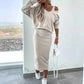 ✨ Two Pieces, More Ways to Wear | Women's Off-Shoulder Sweatshirt & Camisole Dress Set
