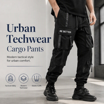 👖 More Pockets, More Freedom | Men's Techwear Harem Cargo Pants