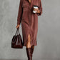 🤎 Rich Corduroy Texture, Easy Button-Up Style | Women's Casual Shirt Dress