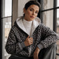 🐆 Leopard Detail, Easy Zip-Up Style | Women's Casual Hoodie