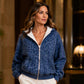 🐆 Leopard Detail, Easy Zip-Up Style | Women's Casual Hoodie