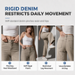 👖 Pull On & Go | Women's Drawstring Sand-Washed Wide-Leg Jeans