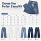 👖 Pull On & Go | Women's Drawstring Sand-Washed Wide-Leg Jeans