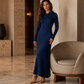 🧶 Textured Comfort | Women's Ribbed-Knit Hooded Maxi Dress with Pockets