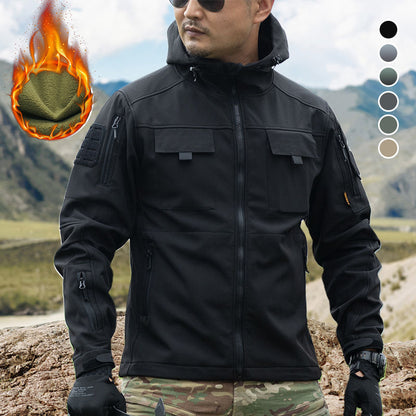 💥 Built for Tough Conditions | Men's Thermal Waterproof Multi-Pocket Hooded Jacket⚡Free shipping