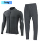 🌙 Reflective Performance | Men's Stand-Collar Jacket & Slim-Fit Pants Set