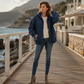 💙 Denim Comfort, Easy Coverage | Women's Loose Zip-Up Hooded Denim Jacket