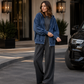 💙 Denim Comfort, Easy Coverage | Women's Loose Zip-Up Hooded Denim Jacket