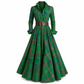 ✨ French-Inspired Elegance | Women's Plaid Cinched-Waist Pleated A-Line Dress
