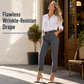 ✨ Polished Fit, Flexible Comfort | Women's Pleated Double-Ring Tapered Pants