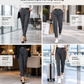 ✨ Polished Fit, Flexible Comfort | Women's Pleated Double-Ring Tapered Pants
