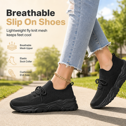 👟 Slip On & Go, All-Day Ease | Women's Breathable Cushioned Sneakers