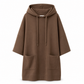 ☁️ Relaxed Drape, Deep Pockets | Women's Oversized Hooded Knit Sweatshirt