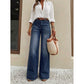 👖 Flattering High Rise, Easy Stretch | Women's Washed Straight-Leg Jeans
