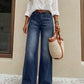 👖 Flattering High Rise, Easy Stretch | Women's Washed Straight-Leg Jeans