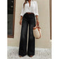 👖 Flattering High Rise, Easy Stretch | Women's Washed Straight-Leg Jeans