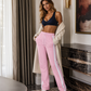 💫 Flattering Drape, Easy Movement | Women's High-Waist Wide-Leg Sport Pants