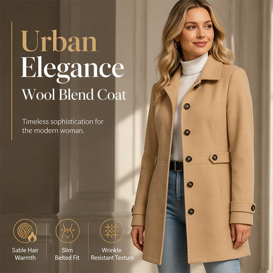 🧥 Cinched Waist, Polished Silhouette | Women's Belted Single-Breasted Coat ⚡ Free Shipping