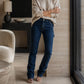 👖 Stretch Comfort, Utility Style | Women's Carpenter Pocket Bootcut Jeans
