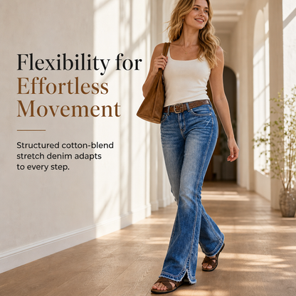 👖 Shape & Stretch in Every Step | Women's High-Waist Retro Flare Jeans