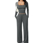 💫 Flattering Square Neck, Effortless Two-Piece Style | Women's Wide-Leg Set ⚡ Free Shipping