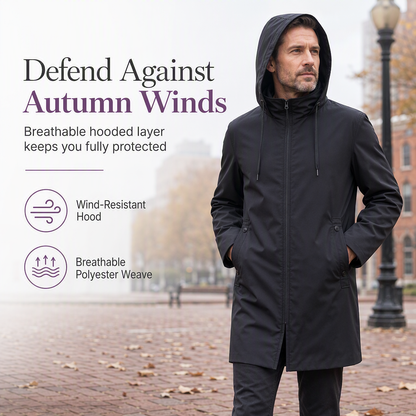 🌬️ Wind Protection, Clean Everyday Fit | Men's Hooded Windbreaker Coat ⚡ Free Shipping