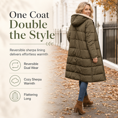 🧥 Two Looks, One Cozy Coat | Women's Reversible Hooded Padded Coat ⚡ Free Shipping