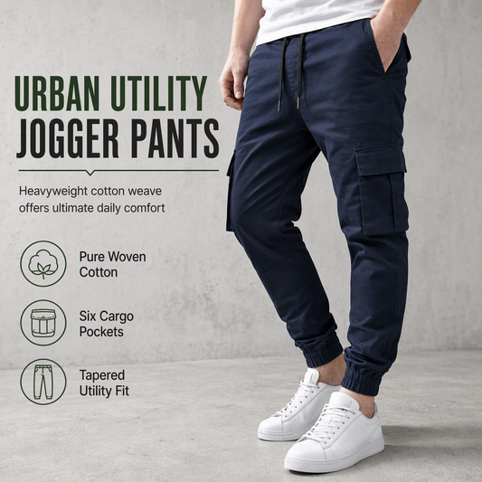 👖 Utility Pockets, Easy Movement | Men's Drawstring Cargo Jogger Pants