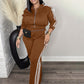 🏃 Sporty Stripes, Flattering Fit | Women's Zip-Up 2-Piece Tracksuit ⚡ Free Shipping