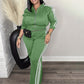 🏃 Sporty Stripes, Flattering Fit | Women's Zip-Up 2-Piece Tracksuit ⚡ Free Shipping