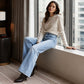 👖 Stretch Comfort, Flattering Wide-Leg Fit | Women's High-Rise Denim Jeans