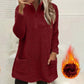 ☁️ Plush Warmth, Easy Half-Zip Style | Women's Pocket Sweatshirt ⚡ Free Shipping
