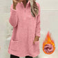 ☁️ Plush Warmth, Easy Half-Zip Style | Women's Pocket Sweatshirt ⚡ Free Shipping