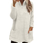 ☁️ Plush Warmth, Easy Half-Zip Style | Women's Pocket Sweatshirt ⚡ Free Shipping