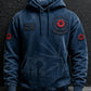 🌺 Lest We Forget | Men's Remembrance Print Oversized Pocket Hoodie
