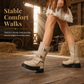🤎 Western Detail, Steadier Steps | Women's Buckle Platform Ankle Boots ⚡ Free Shipping