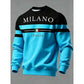 Milano Italia Style, Bold Contrast | Men's Striped Graphic Sweatshirt