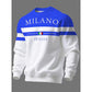 Milano Italia Style, Bold Contrast | Men's Striped Graphic Sweatshirt