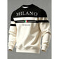 Milano Italia Style, Bold Contrast | Men's Striped Graphic Sweatshirt