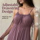 ✨ Adjustable Drawstring, Effortless Flowy Drape | Women's Spaghetti-Strap Maxi Dress