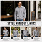 🧶 Textured Knit, Smarter Casual Style | Men's Waffle Collared Long-Sleeve Top