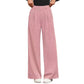 👖 Flattering Pleats, Flexible Waist | Women's High-Waist Wide-Leg Trousers