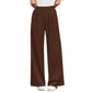 👖 Flattering Pleats, Flexible Waist | Women's High-Waist Wide-Leg Trousers