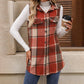 🍂 Classic Plaid, Easy Layering | Women's Mid-Length Button Vest