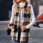 🍂 Classic Plaid, Easy Layering | Women's Mid-Length Button Vest