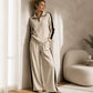 ✨ Side Stripes, Flattering Wide-Leg Fit | Women's Quarter-Zip 2-Piece Set ⚡ Free Shipping