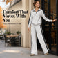 ✨ Side Stripes, Flattering Wide-Leg Fit | Women's Quarter-Zip 2-Piece Set ⚡ Free Shipping