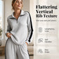 ✨ Side Stripes, Flattering Wide-Leg Fit | Women's Quarter-Zip 2-Piece Set ⚡ Free Shipping